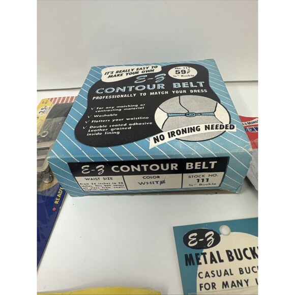 12x Vintage Sewing Lot Buckle Cover Kit E-z Belt Set Contour Metal Wire Harness - Picture 8 of 16